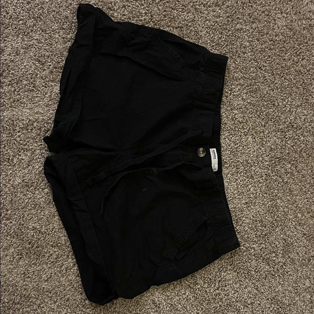 Sonoma Women's High Waist Black Shorts